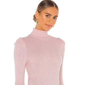Sundry ribbed dusty pink turtleneck